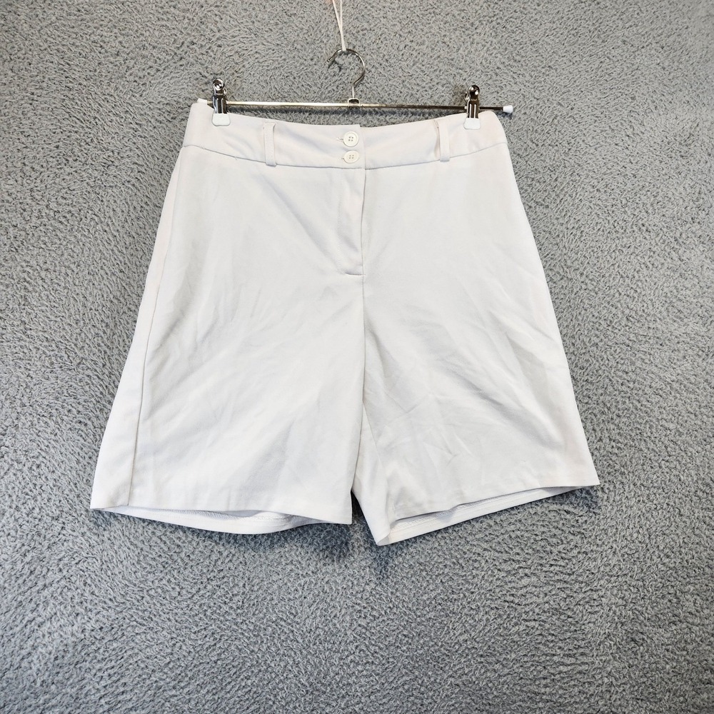 Ashley Stewart White Shorts Womens Size 10/12 (Fits W30)‎ Summer Made in USA